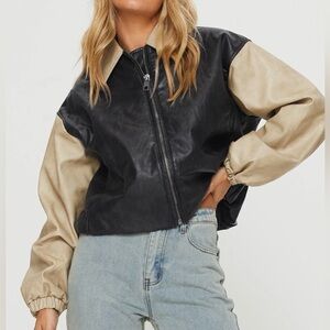 NWOT Lioness Nirvana Bomber Jacket Camel.